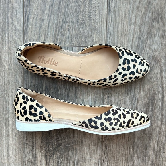 Rollie Shoes - Rollie Animal Print D’Orsay Flats | 39